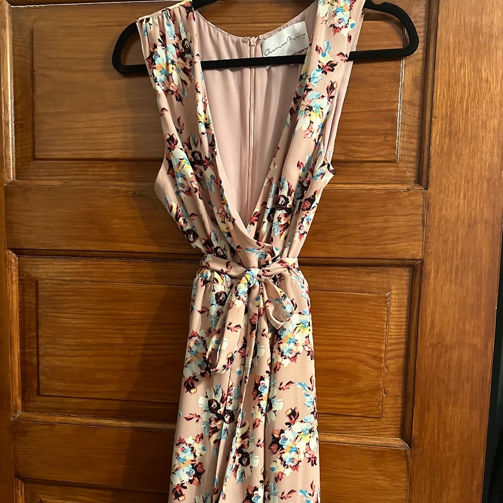 Charles Henry Floral Pink Dress